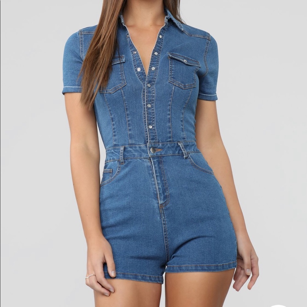 Denim Romper